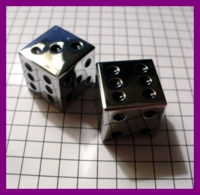 Dice : A Dice - Metal Dice - Chrome - 6d